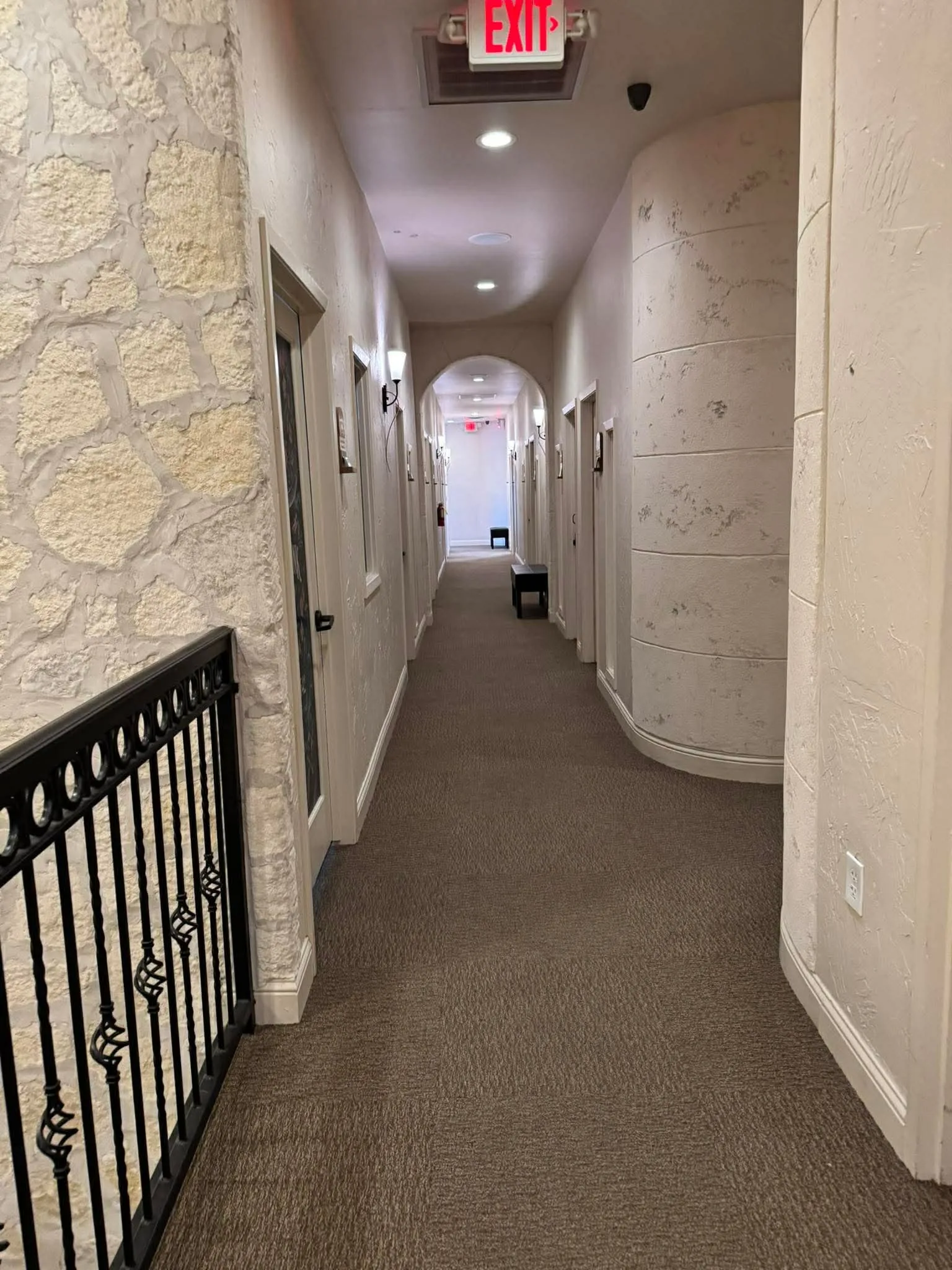 Final hallway turn toward Napa's studio room