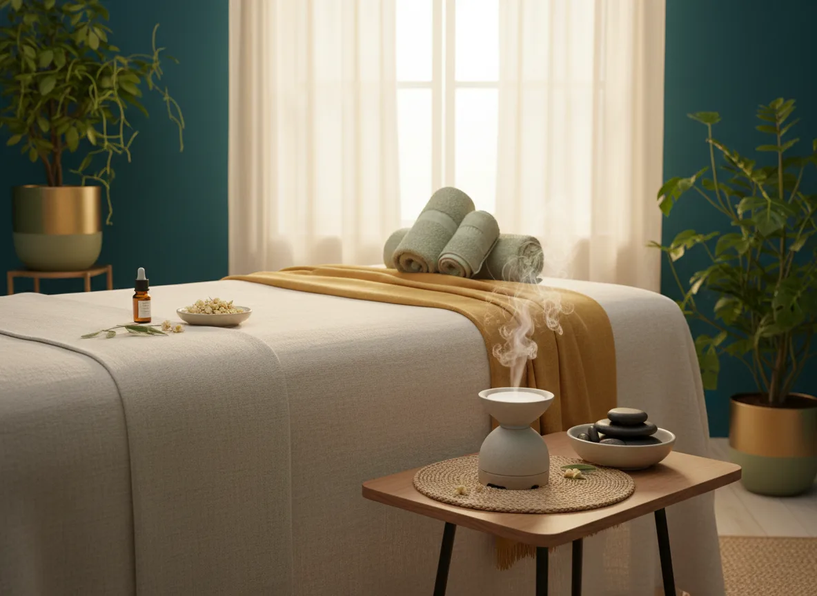 Relaxing aroma massage