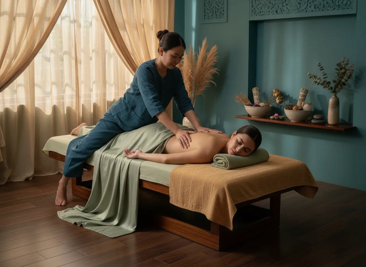 Thai-inspired massage session